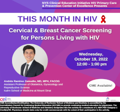This Month in HIV: Cervical & Breast Cancer Screening for Persons Living with HIV